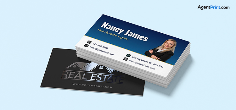 bold real estate business card fonts